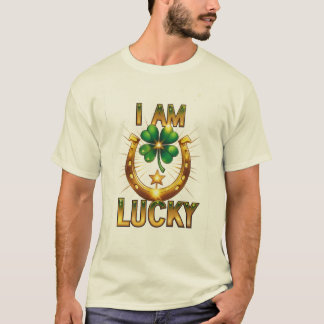 I Am Lucky - Bold Symbolisch T-Shirt Design