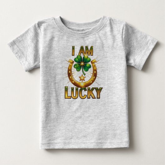 I Am Lucky - Bold Symbolisch T-Shirt Design (Voorkant)