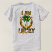 I Am Lucky - Bold Symbolisch T-Shirt Design (Design achterkant)
