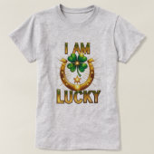 I Am Lucky - Bold Symbolisch T-Shirt Design (Design voorkant)