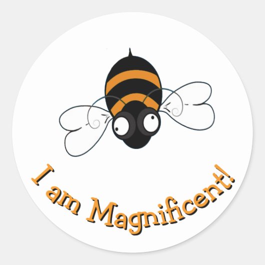 I Am Magnificent Round Sticker (Voorkant)