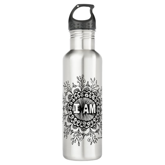 I AM Mandala Stainless Steel Water Bottle Waterfles (Voorkant)