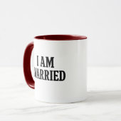 I Am Married Funny Coffee Mok – cadeau voor koppel (Voorkant links)