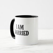 I Am Married Funny Coffee Mok – cadeau voor koppel (Voorkant links)