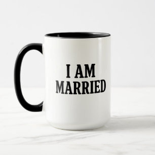I Am Married Funny Coffee Mok – cadeau voor koppel
