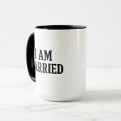 I Am Married Funny Coffee Mok – cadeau voor koppel (Voorkant links)