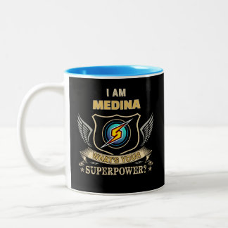 I Am MEDINA What's Your Superpower Tweekleurige Koffiemok