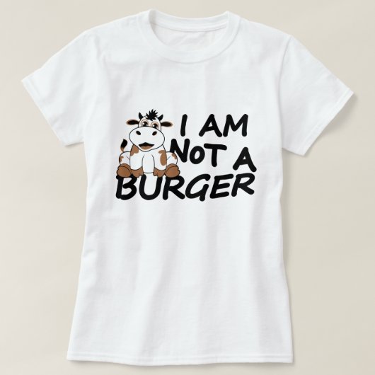 I am not a burger T-shirt (Design voorkant)
