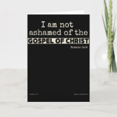 I Am Not Ashamed Of The Gospel Of Christ  Kaart (Voorkant)
