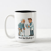 I am NOT Paying THIS!  Tweekleurige Koffiemok (Links)