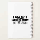 I am not perfect, but I am unique Notitieboek (Achterkant)