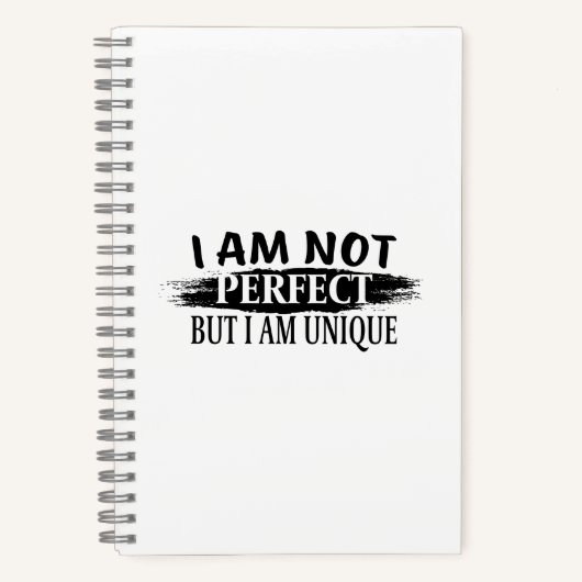 I am not perfect, but I am unique Notitieboek (Voorkant)