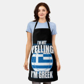 I Am Not Yelling I Am Greek T-Shirt Schort (Gedragen)