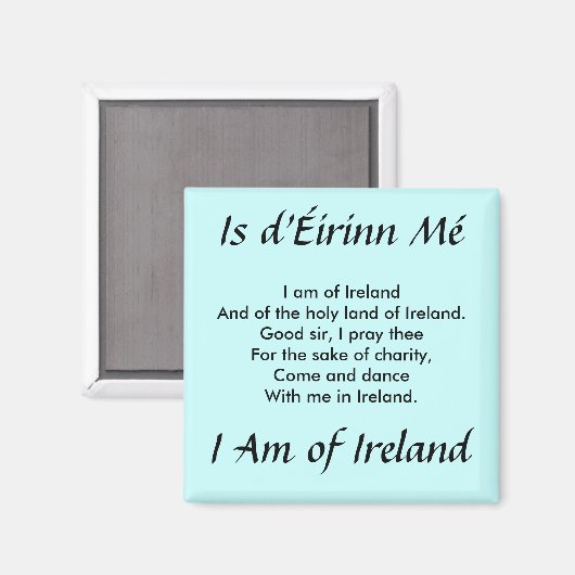 I Am of Ireland Magnet (Voorkant / Achterkant)