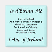 I Am of Ireland Magnet (Voorkant)