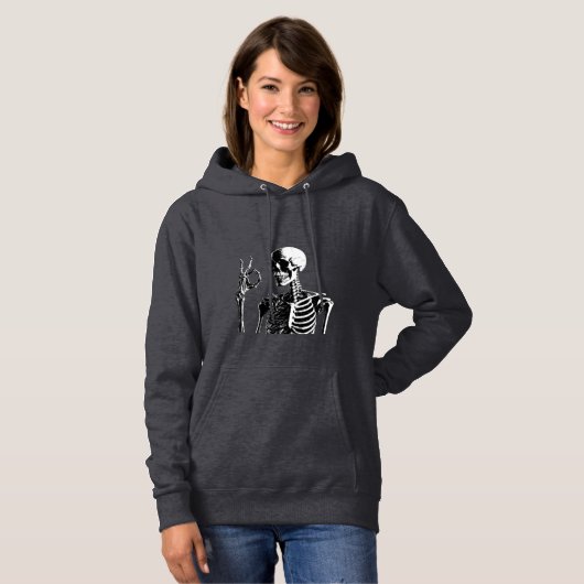 I am Okay Skull Hoodie (Voorkant volledig)