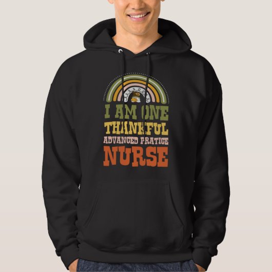I Am One Thankful Advanced Practice Nurse Bohemian Hoodie (Voorkant)