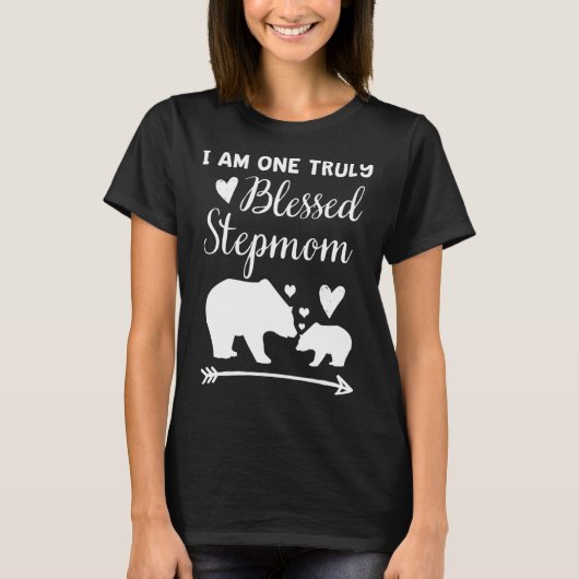 I Am One Truly Blessed Stepmom Bear & Baby Cub Mom T-shirt (Voorkant)