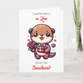 I am Otterly in Love with You Valentine's Day Kaart (Voorkant)