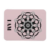 *~* "I AM" Paars Black Grey Mandala Crown Chakra Magneet (Horizontaal)