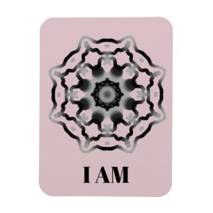 *~* "I AM" Paars Black Grey Mandala Crown Chakra Magneet