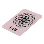 *~* "I AM" Paars Black Grey Mandala Crown Chakra Magneet (Linkerzijde)