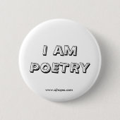 I Am Poetry Button met website (Voorkant)