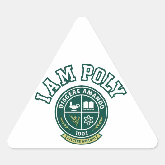 I AM POLY Classic Triangle Sticker (Voorkant)
