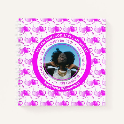 I AM Positieve bevestiging Christelijk Journal Notitieboek (Voorkant)