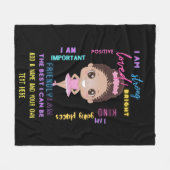 I AM - Positieve meisjesbevestigingen Ballerina Fl Fleece Deken (Voorkant (Horizontaal))