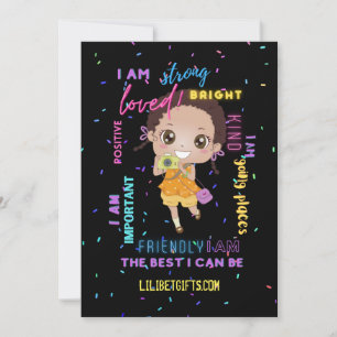 I AM - Positieve zwarte bruine meisjes bevingen Kaart