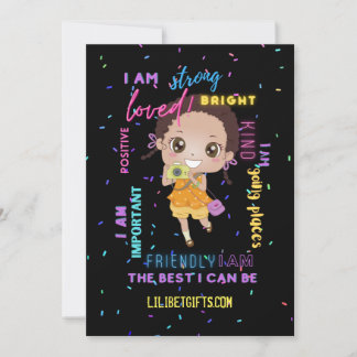 I AM - Positieve zwarte bruine meisjes bevingen Kaart