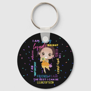 I AM - Positieve zwarte bruine meisjes bevingen Sleutelhanger