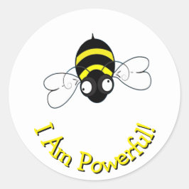 I Am Powerful Round Sticker