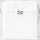 I AM PRIDE Goldendale Heart Shaped Stickers (Tas)