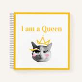 I Am Queen – Elegant funny Notitieboek (Voorkant)