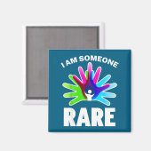 I Am Rare Disease Awareness Shirt - Rare Disease D Magneet (Voorkant / Achterkant)