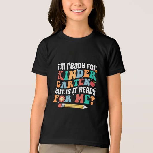 I am ready Kindergarten Tri-Blend Shirt (Voorkant)