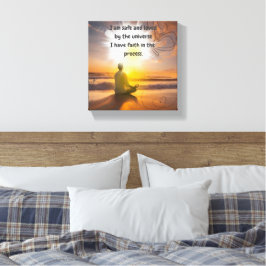 I am safe and loved by the universe canvas afdruk