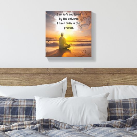 I am safe and loved by the universe canvas afdruk (Insitu (Slaapkamer))