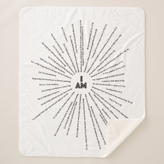 I AM Scriptures Sherpa Blanket () Deken (Voorkant)