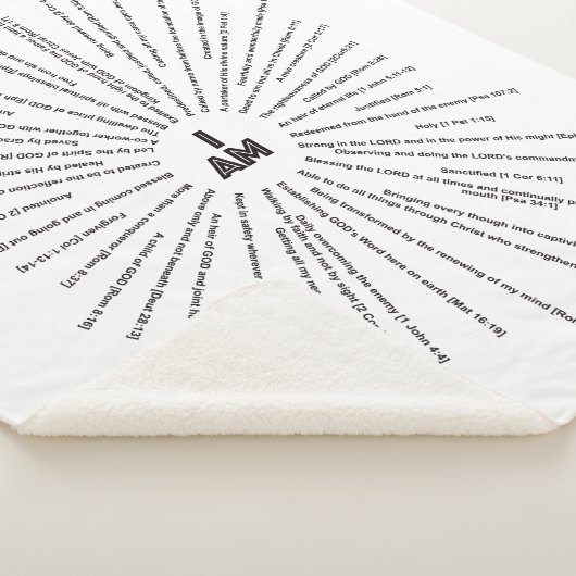 I AM Scriptures Sherpa Blanket () Deken (3/4)