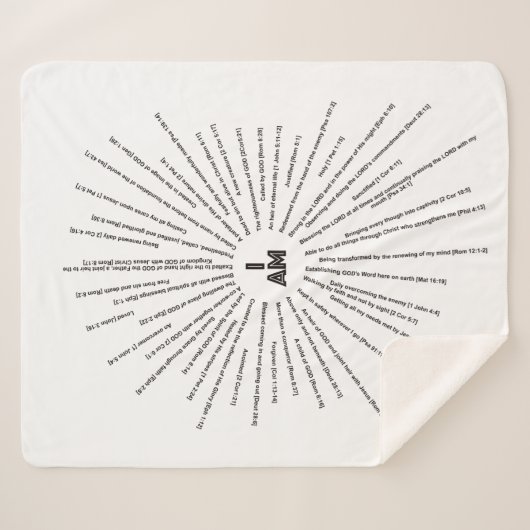 I AM Scriptures Sherpa Blanket () Deken (Voorkant (horizontaal))