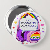 I Am Sensitive To Noise Sensory Sensitivity pin Ronde Button 4,0 Cm (Voorkant /achterkant)