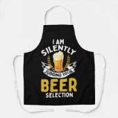 I Am Silently Judging Your Beer Selection Schort (Voorkant)