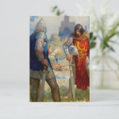 "I Am Sir Lancelot du Lake" door NC Wyeth Bedankkaart (Staand voorkant)