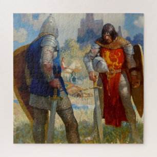 “I Am Sir Lancelot du Lake” door NC Wyeth Legpuzzel