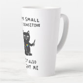 i am small and sensitive but also fight me cat kni latte mok (Rechterhoek)