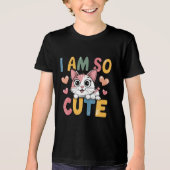 I am so cute Tri-Blend shirt (Voorkant)