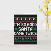 I Am So Good Santa Came Twice Couple Matching Chri Kaart (Gele Bloem)